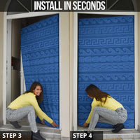 Vergina Sun Macedonia Door Cover Greek Pattern Blue - Wonder Print Shop