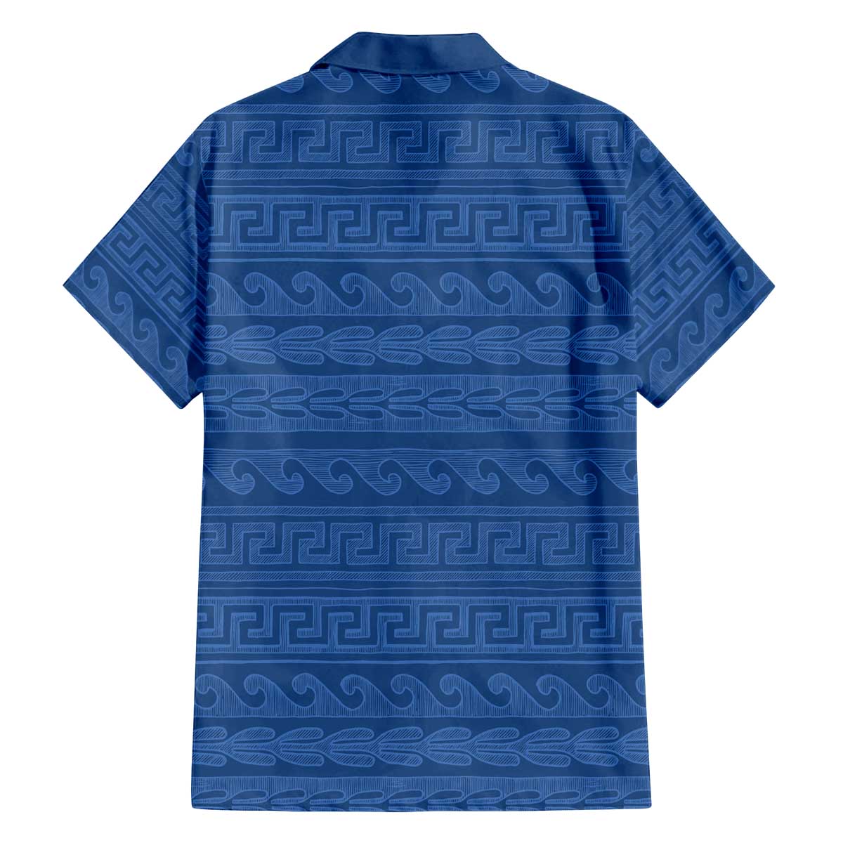 Vergina Sun Macedonia Family Matching Off The Shoulder Long Sleeve Dress and Hawaiian Shirt Greek Pattern Blue - Wonder Print Shop