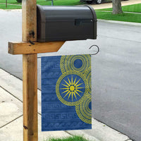 Vergina Sun Macedonia Garden Flag Greek Pattern Blue - Wonder Print Shop