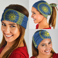Vergina Sun Macedonia Neck Gaiter Greek Pattern Blue - Wonder Print Shop