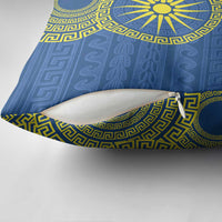 Vergina Sun Macedonia Pillow Cover Greek Pattern Blue - Wonder Print Shop