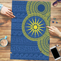 Vergina Sun Macedonia Puzzle Greek Pattern Blue - Wonder Print Shop