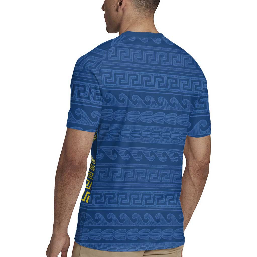 Vergina Sun Macedonia Rugby Jersey Greek Pattern Blue - Wonder Print Shop