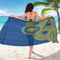 Vergina Sun Macedonia Sarong Greek Pattern Blue - Wonder Print Shop