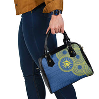 Vergina Sun Macedonia Shoulder Handbag Greek Pattern Blue - Wonder Print Shop