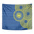 Vergina Sun Macedonia Tapestry Greek Pattern Blue - Wonder Print Shop