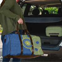 Vergina Sun Macedonia Travel Bag Greek Pattern Blue - Wonder Print Shop