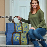 Vergina Sun Macedonia Travel Bag Greek Pattern Blue - Wonder Print Shop