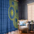 Vergina Sun Macedonia Window Curtain Greek Pattern Blue - Wonder Print Shop