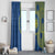 Vergina Sun Macedonia Window Curtain Greek Pattern Blue - Wonder Print Shop