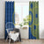 Vergina Sun Macedonia Window Curtain Greek Pattern Blue - Wonder Print Shop