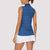 Vergina Sun Macedonia Women Sleeveless Polo Shirt Greek Pattern Blue - Wonder Print Shop