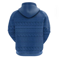 Vergina Sun Macedonia Zip Hoodie Greek Pattern Blue - Wonder Print Shop