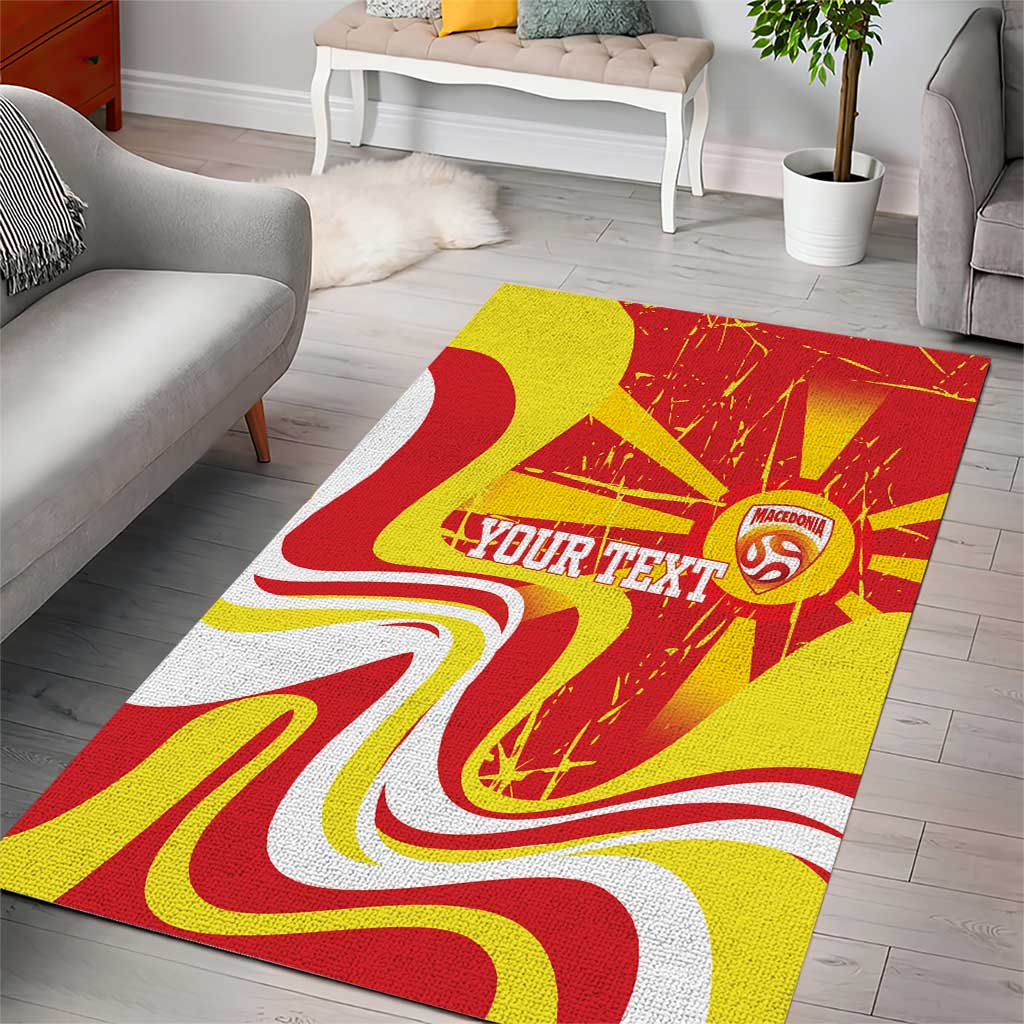 Macedonia Football Custom Area Rug Go Risovi Grunge Style - Wonder Print Shop