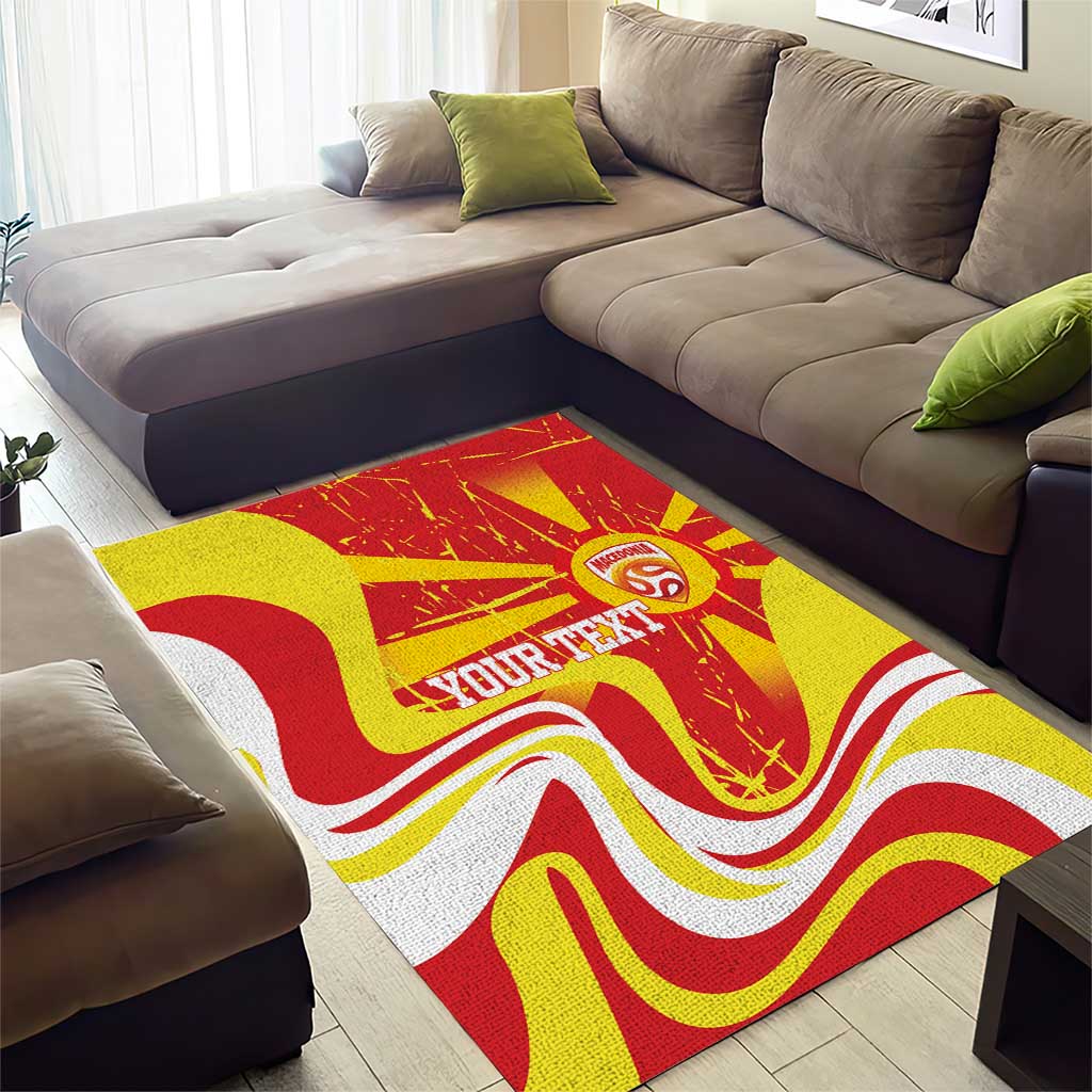 Macedonia Football Custom Area Rug Go Risovi Grunge Style - Wonder Print Shop
