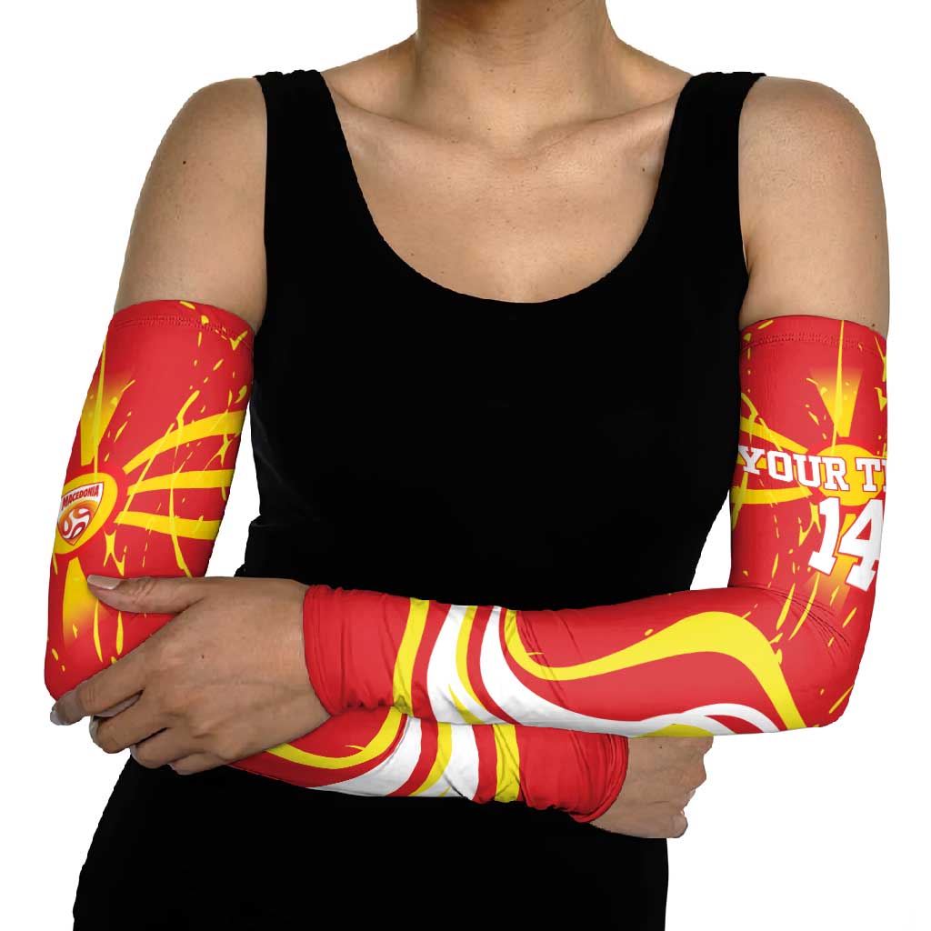 Macedonia Football Custom Arm Sleeves Go Risovi Grunge Style - Wonder Print Shop