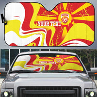 Macedonia Football Custom Auto Sun Shade Go Risovi Grunge Style - Wonder Print Shop