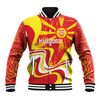 Macedonia Football Custom Baseball Jacket Go Risovi Grunge Style - Wonder Print Shop