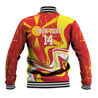 Macedonia Football Custom Baseball Jacket Go Risovi Grunge Style - Wonder Print Shop