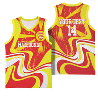 Macedonia Football Custom Basketball Jersey Go Risovi Grunge Style - Wonder Print Shop