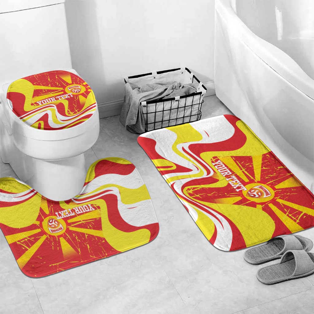 Macedonia Football Custom Bathroom Set Go Risovi Grunge Style - Wonder Print Shop