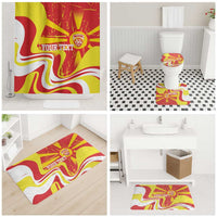 Macedonia Football Custom Bathroom Set Go Risovi Grunge Style - Wonder Print Shop