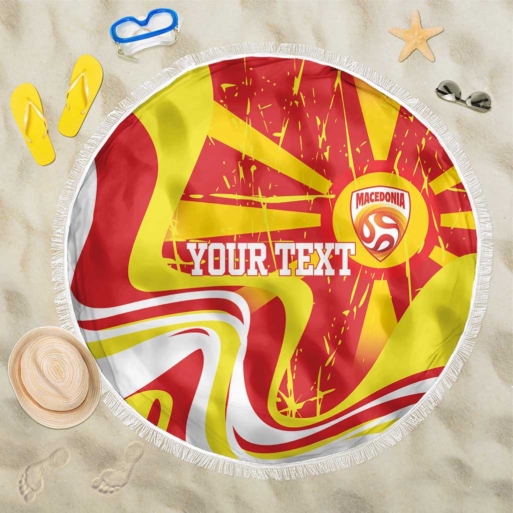 Macedonia Football Custom Beach Blanket Go Risovi Grunge Style - Wonder Print Shop