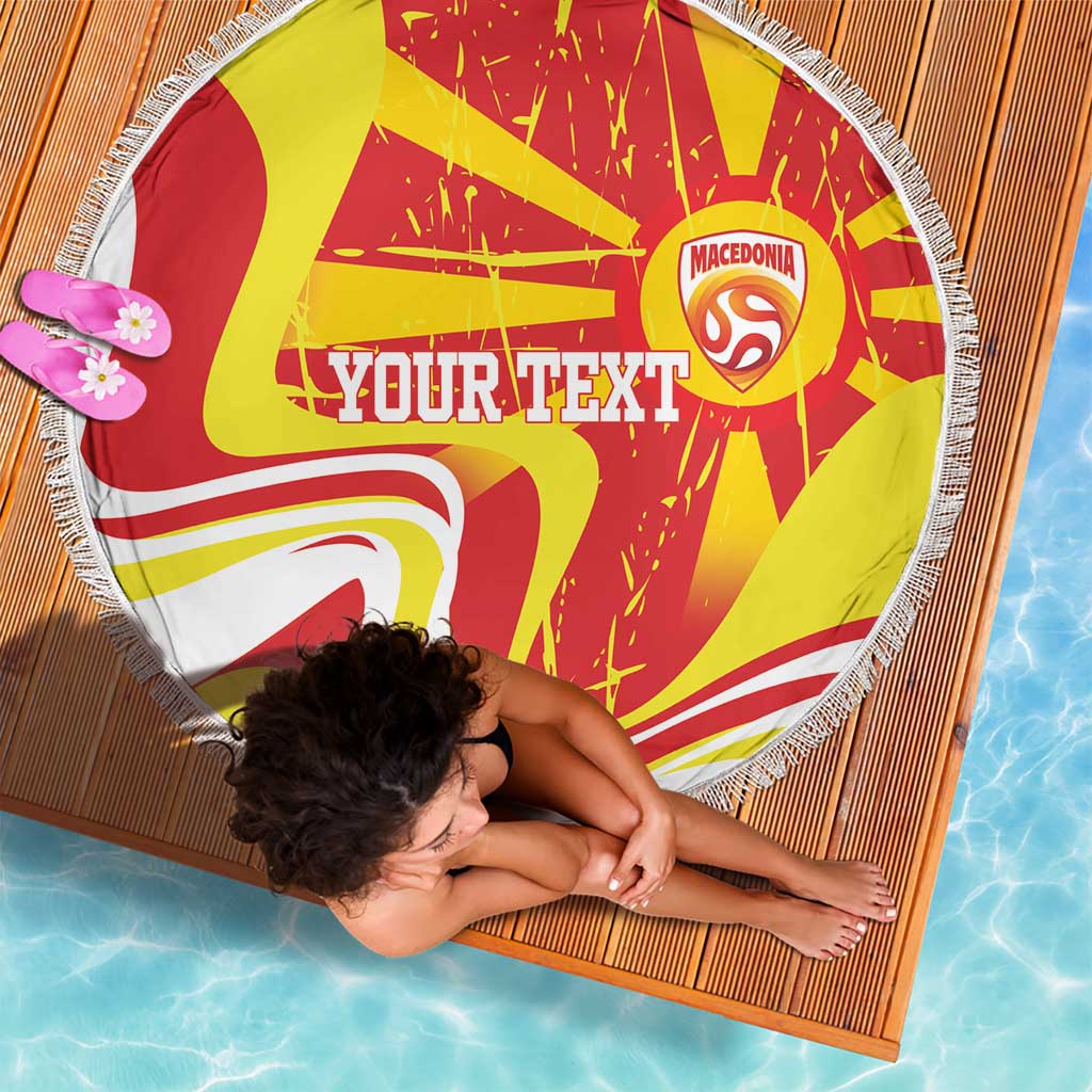 Macedonia Football Custom Beach Blanket Go Risovi Grunge Style - Wonder Print Shop