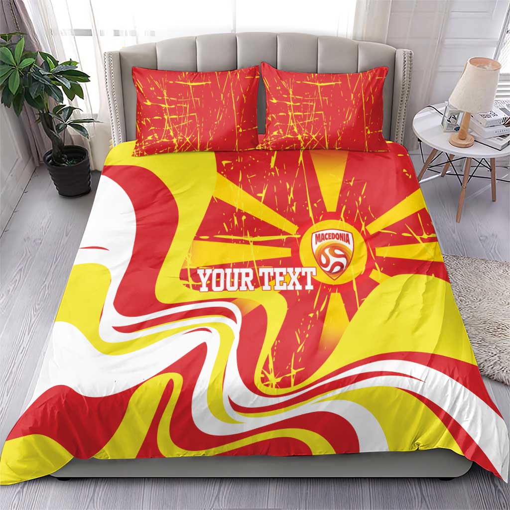 Macedonia Football Custom Bedding Set Go Risovi Grunge Style - Wonder Print Shop