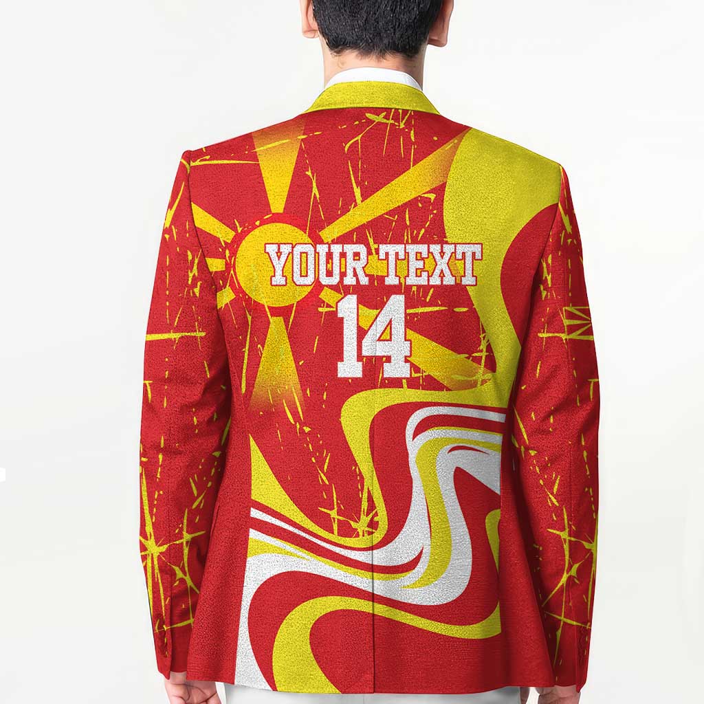 Macedonia Football Custom Blazer Go Risovi Grunge Style - Wonder Print Shop