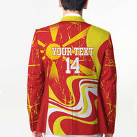 Macedonia Football Custom Blazer Go Risovi Grunge Style - Wonder Print Shop