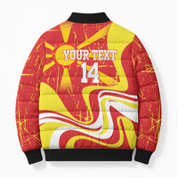 Macedonia Football Custom Bomber Puffer Jacket Go Risovi Grunge Style - Wonder Print Shop