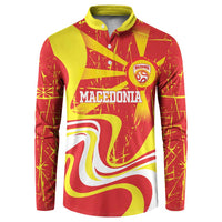 Macedonia Football Custom Button Sweatshirt Go Risovi Grunge Style - Wonder Print Shop