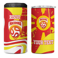 Macedonia Football Custom 4 in 1 Can Cooler Tumbler Go Risovi Grunge Style - Wonder Print Shop