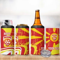 Macedonia Football Custom 4 in 1 Can Cooler Tumbler Go Risovi Grunge Style - Wonder Print Shop
