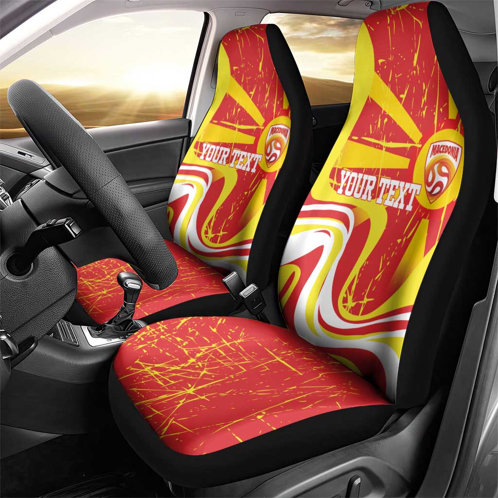 Macedonia Football Custom Car Seat Cover Go Risovi Grunge Style - Wonder Print Shop