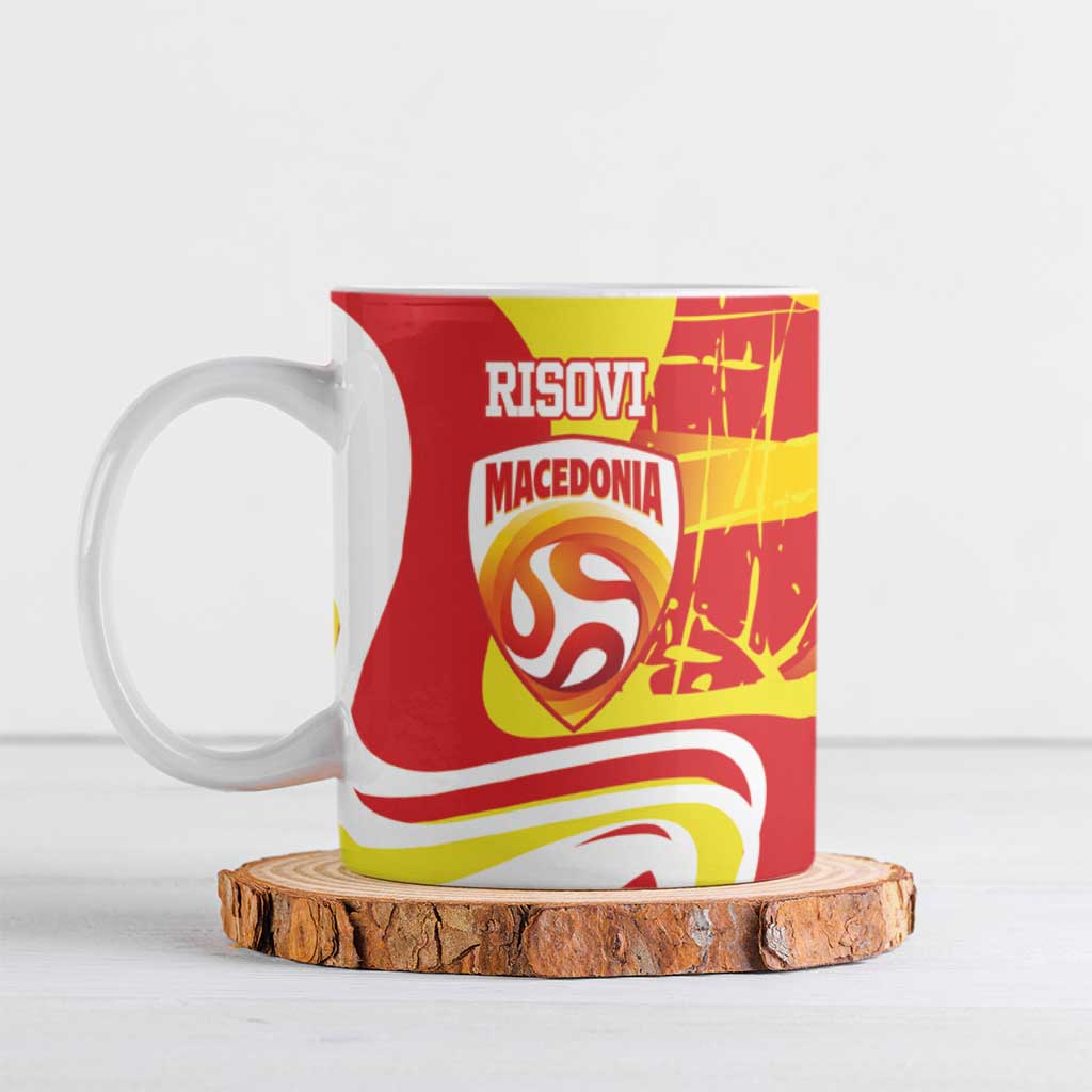 Macedonia Football Custom Ceramic Mug Go Risovi Grunge Style - Wonder Print Shop