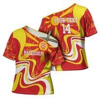 Macedonia Football Custom Cross Shoulder Shirt Go Risovi Grunge Style - Wonder Print Shop