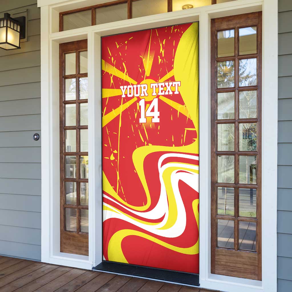 Macedonia Football Custom Door Cover Go Risovi Grunge Style - Wonder Print Shop