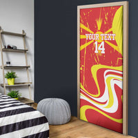 Macedonia Football Custom Door Cover Go Risovi Grunge Style - Wonder Print Shop