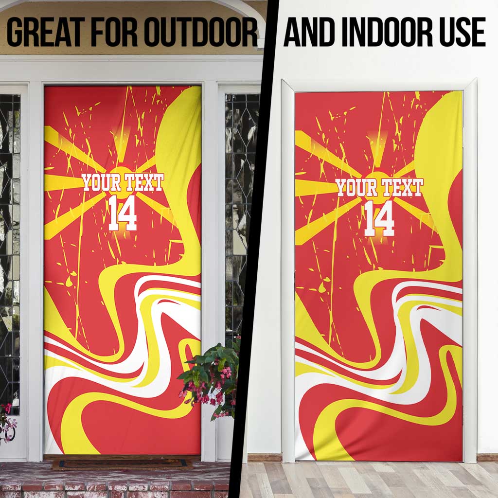 Macedonia Football Custom Door Cover Go Risovi Grunge Style - Wonder Print Shop