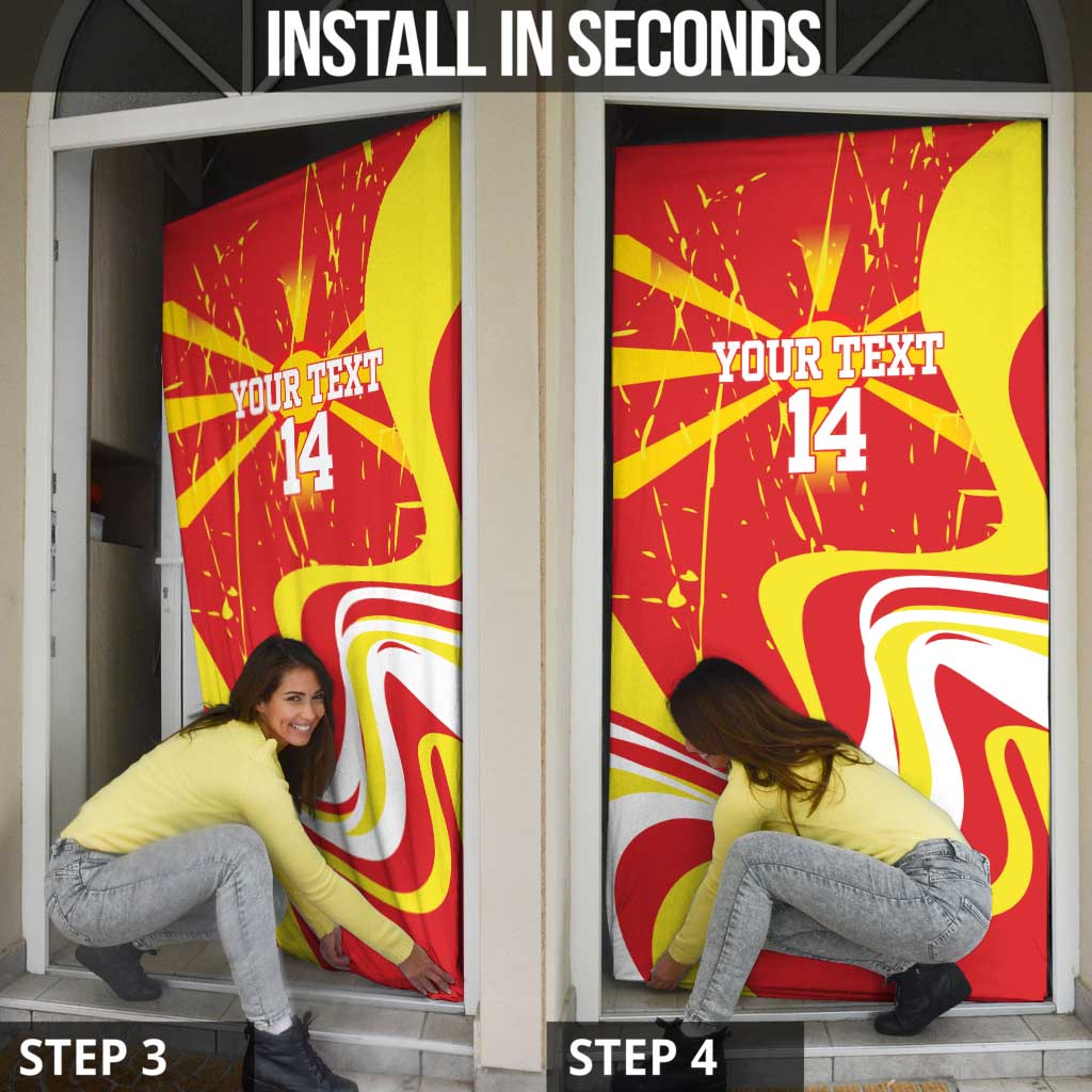 Macedonia Football Custom Door Cover Go Risovi Grunge Style - Wonder Print Shop