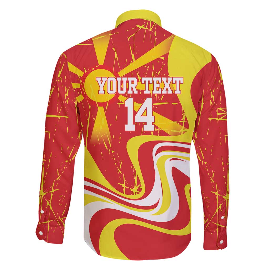 Macedonia Football Custom Family Matching Off Shoulder Maxi Dress and Hawaiian Shirt Go Risovi Grunge Style - Wonder Print Shop