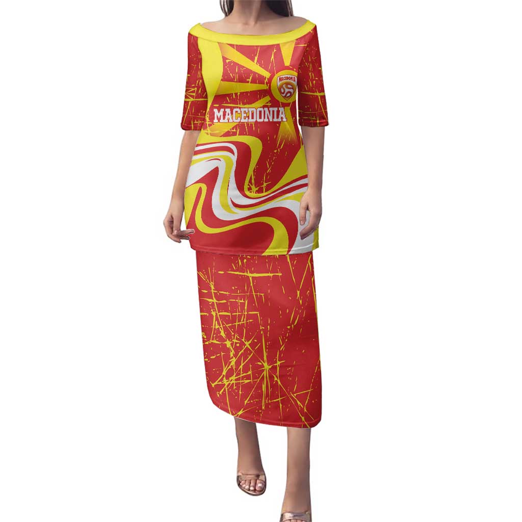 Macedonia Football Custom Family Matching Puletasi and Hawaiian Shirt Go Risovi Grunge Style - Wonder Print Shop