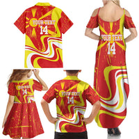 Macedonia Football Custom Family Matching Summer Maxi Dress and Hawaiian Shirt Go Risovi Grunge Style - Wonder Print Shop