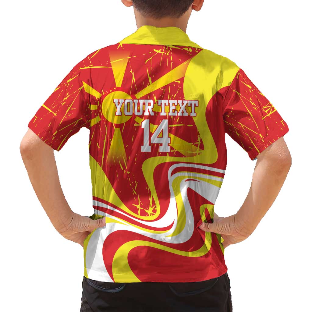 Macedonia Football Custom Family Matching Tank Maxi Dress and Hawaiian Shirt Go Risovi Grunge Style - Wonder Print Shop