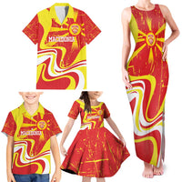 Macedonia Football Custom Family Matching Tank Maxi Dress and Hawaiian Shirt Go Risovi Grunge Style - Wonder Print Shop