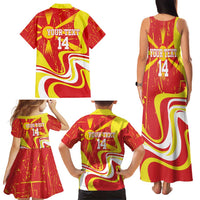 Macedonia Football Custom Family Matching Tank Maxi Dress and Hawaiian Shirt Go Risovi Grunge Style - Wonder Print Shop