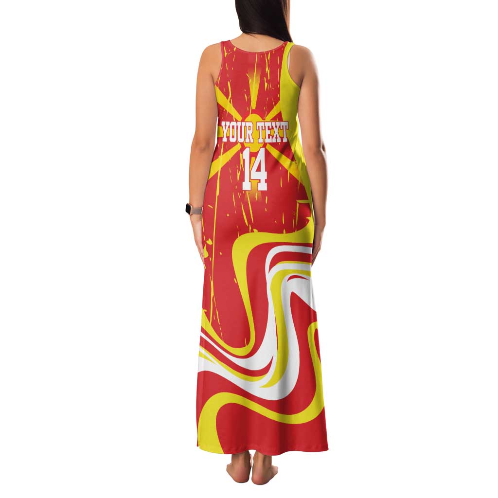 Macedonia Football Custom Family Matching Tank Maxi Dress and Hawaiian Shirt Go Risovi Grunge Style - Wonder Print Shop