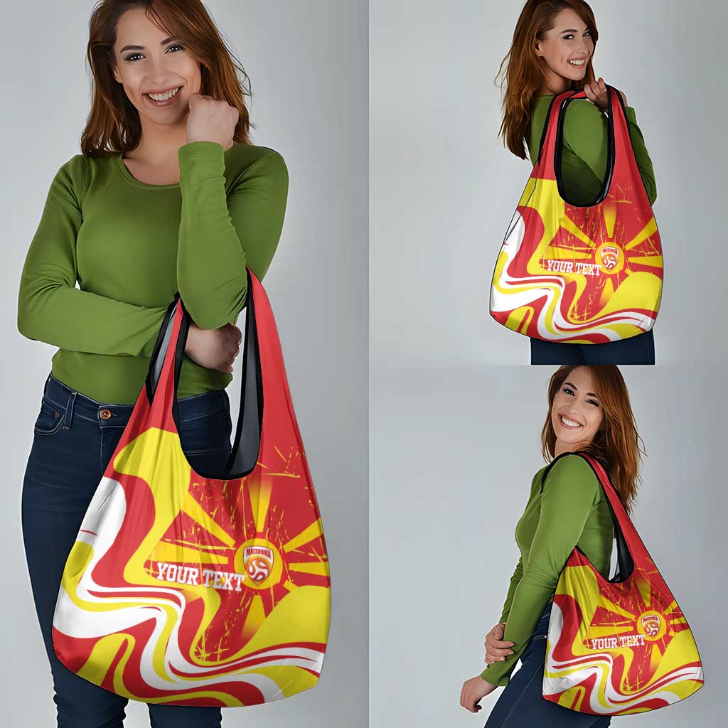Macedonia Football Custom Grocery Bag Go Risovi Grunge Style - Wonder Print Shop